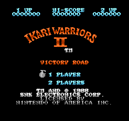 Ikari Warriors II - Victory Road (USA) Title Screen